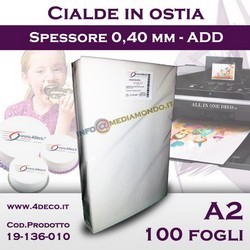 ADD - A2 - CIALDA PER TORTE / OSTIE EDIBILI - 50 Fogli - FORMATO A2 -