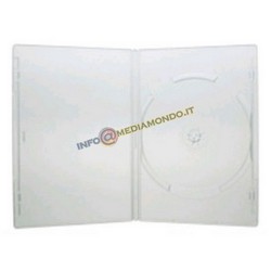 CUSTODIA BOX SLIM PER CD/DVD/BLU-RAY - BOX SINGOLA - TRASPARENTE - 7mm - FORMATO QUADRATO